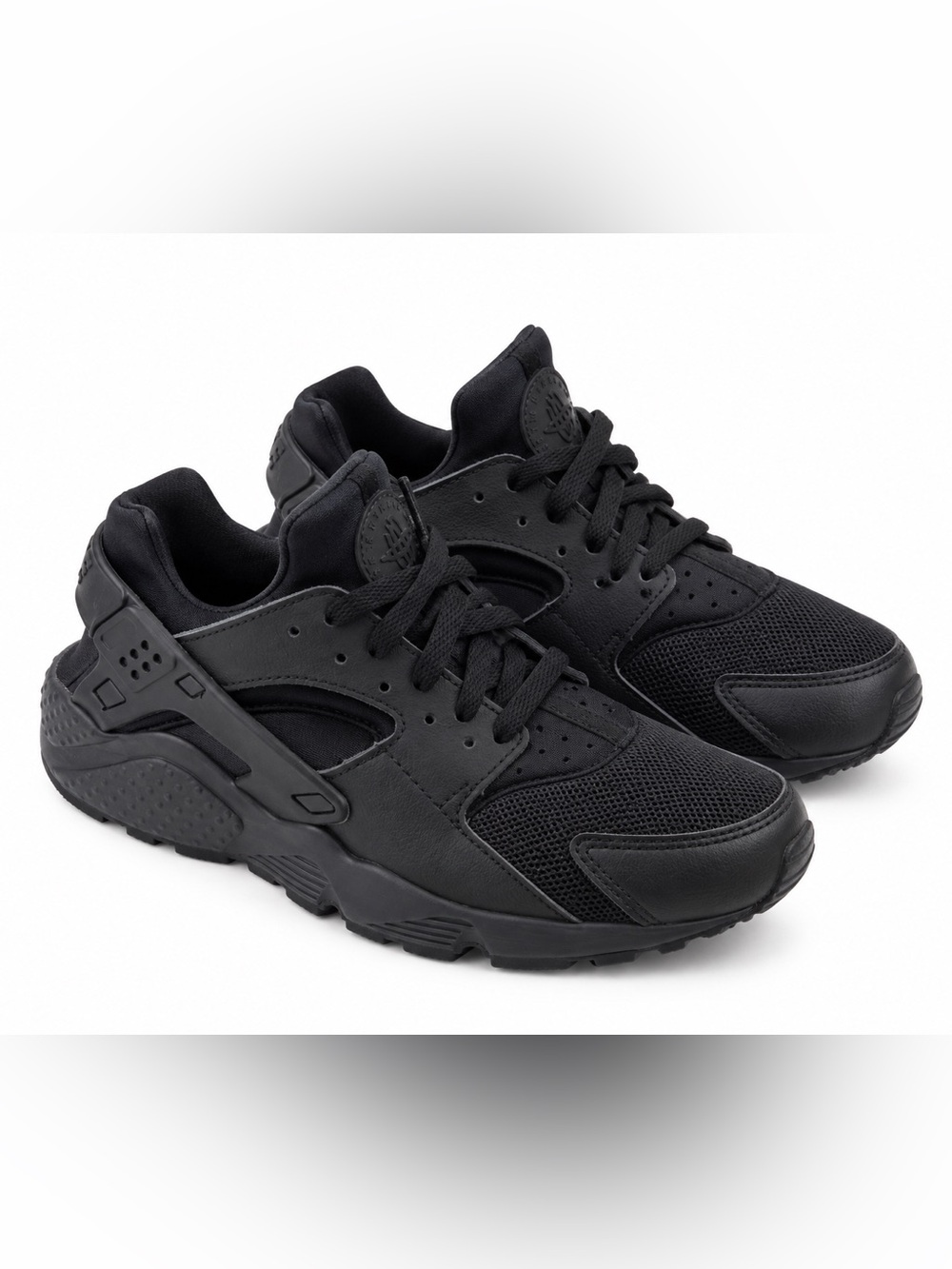 Nike Air Huarache Triple Black Sneakers Youth Size 5.5Y